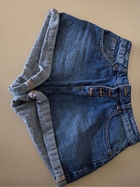 Roxy High-Rise Dark Blue Denim Shorts
